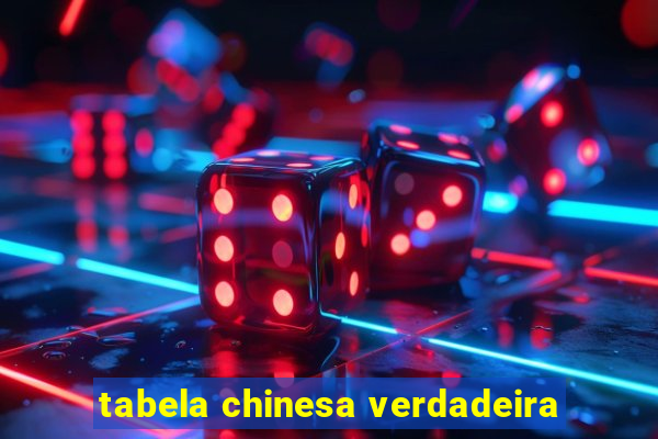 tabela chinesa verdadeira